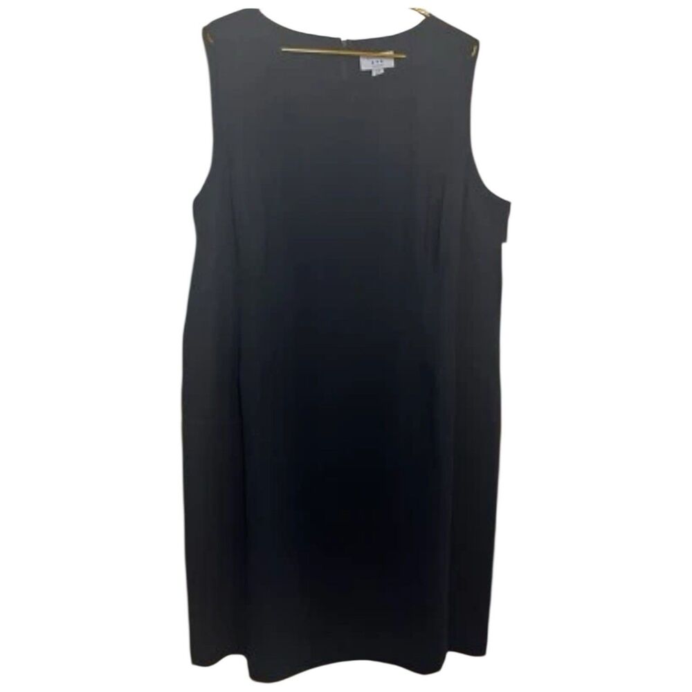 Black Sheath Dress Women 22W Plus Size Sleeveless Office Work Minimalist Dress